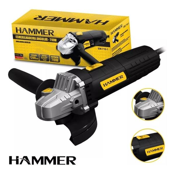 Esmerilhadeira Angular Hammer 4.1/2 710w 220v