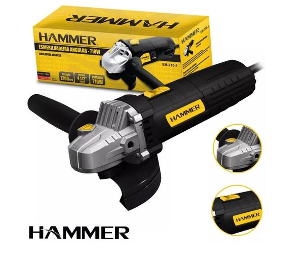 Esmerilhadeira Angular Hammer 4.1/2 710w