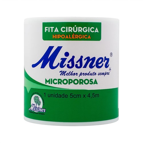 Esparadrapo Missner Microporoso Extra Flexível 5cm X 4,5m com 1 Unidade