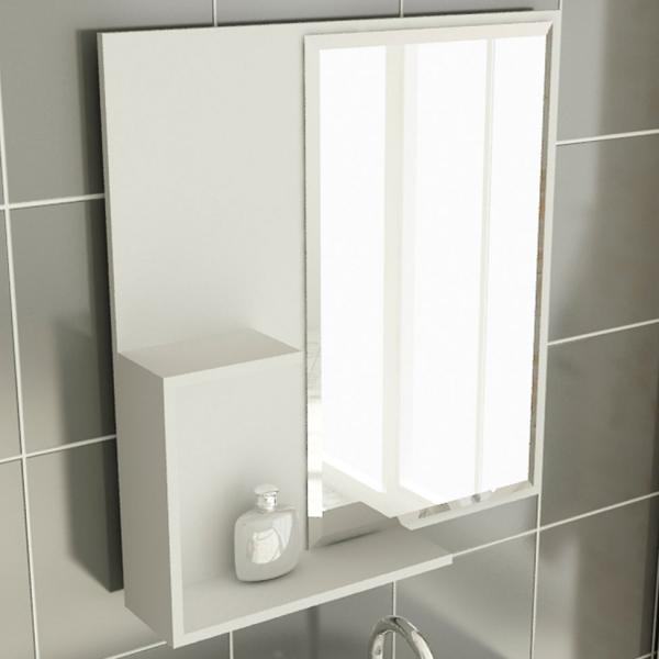 Espelheira de Banheiro 23 Quadrada 60 Cm Branco - Tomdo
