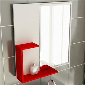 Espelheira de Banheiro 23 Quadrada 60 Cm - Vermelho