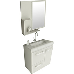 Espelheira para Banheiro 1568 (60x58x12cm) Branco - Tomdo