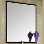Espelheira para Banheiro com Painel 80cm Preto em MDF Lilies Móveis