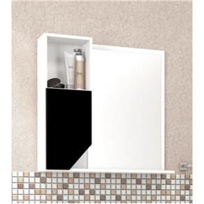 Espelheira para Banheiro Girassol 60 - Branco & Preto - Cozimax - PRETO