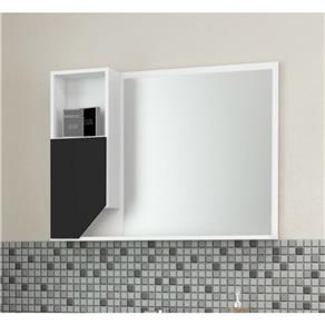 Espelheira para Banheiro Girassol 80 - Branco & Preto - Cozimax - PRETO