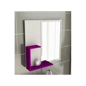 Espelheira para Banheiro Modelo 23 60 Cm Tomdo - Roxo