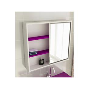 Espelheira para Banheiro Modelo 22 60 Cm Tomdo - Roxo
