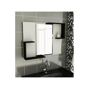 Espelheira para Banheiro Modelo 23 80 Cm Tomdo - Preto