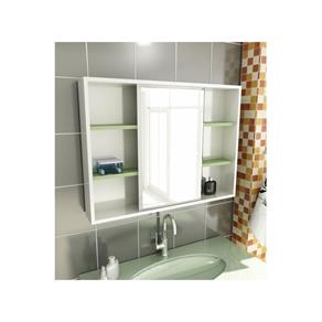 Espelheira para Banheiro Modelo 22 80 Cm Tomdo - Verde Claro