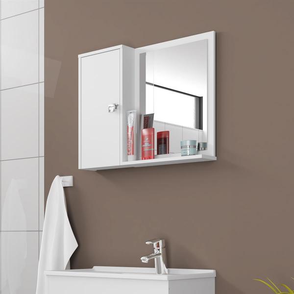 Espelheira para Banheiro Móveis Bechara Gênova Branca