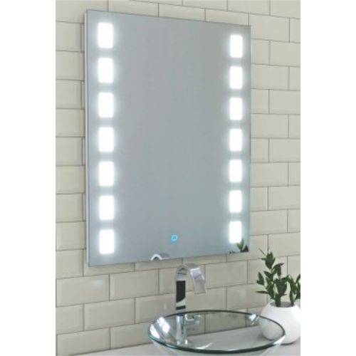 Espelho 80x60 C/ Iluminação Led e Botão Touch Screen | Ideal Banheiro Camarim Sala Maquiagem Quarto