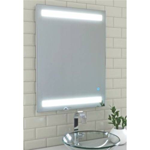 Espelho 80x60 C/ Iluminação Led e Botão Touch Screen | Ideal Banheiro Camarim Sala Maquiagem Quarto