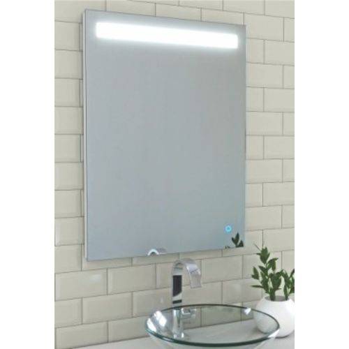 Espelho 80x60 C/ Iluminação LED e Botão Touch Screen | Ideal Banheiro Camarim Sala Maquiagem Quarto