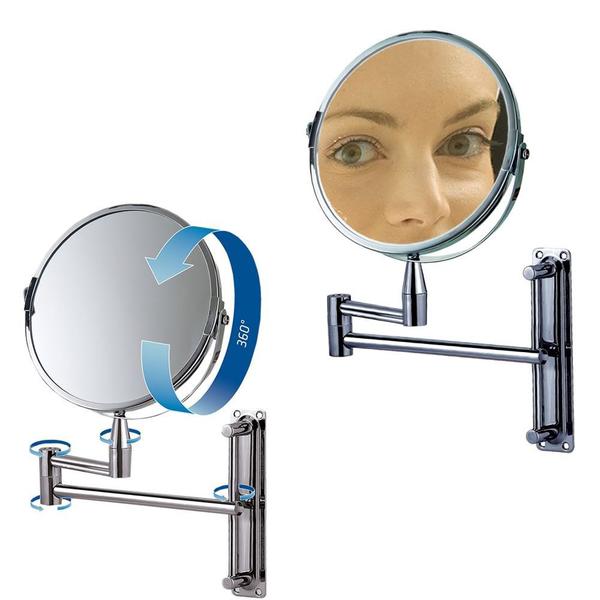 Espelho Aumento Articulado Dupla Face Mor 8482