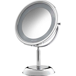 Espelho Cosmético de Mesa com Iluminação e Lente de Aumento - Gardie Royale Lux - CrysBel