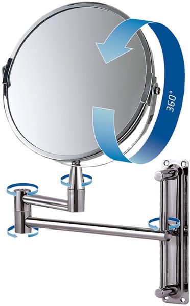 Espelho de Aumento Articulado Dupla Face - MOR 8482
