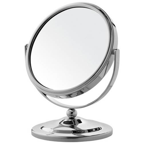 Espelho de Aumento Dupla Face Basic 3x Cromado - G-Life