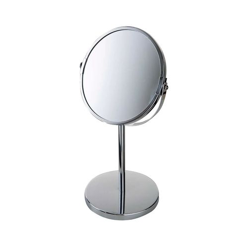 Espelho de Aumento Giratório Dupla Face Inox - Mor 8481