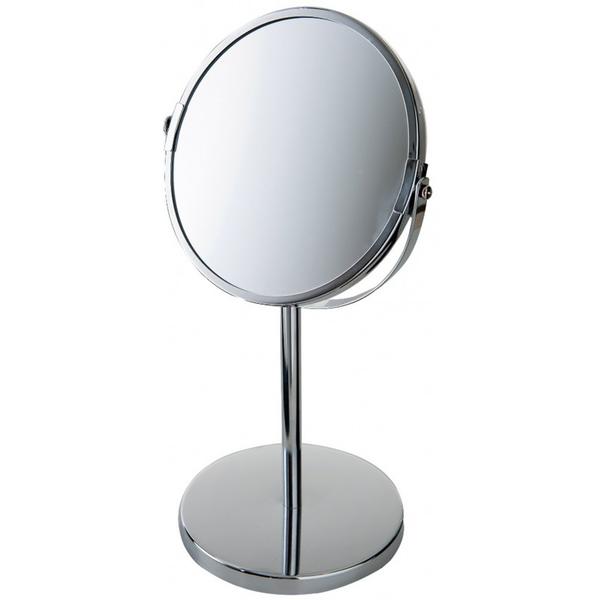 Espelho de Aumento Giratório Dupla Face Inox MOR 8481