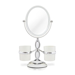 Espelho de bancada com suportes laterais Jacki Design Branco