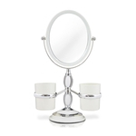 Espelho De Bancada C/ Suportes Laterais Branco Jacki Design