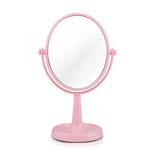 Espelho de Bancada Dupla Face Rosa Jacki Design