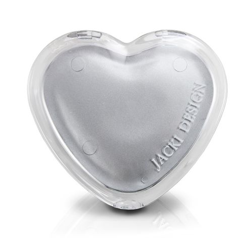 Espelho de Bolsa Coração Dobrável Prata