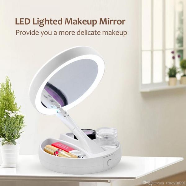 Espelho de LED Maquiagem Camarim Portátil Grande Regulagem - Jojo