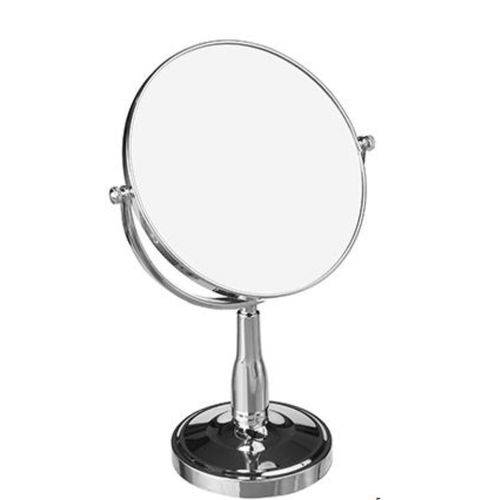 Espelho de Mesa com Ampliação 5x Dupla Face Luxo Giratorio para Maquiagem Banheiro e Depilação