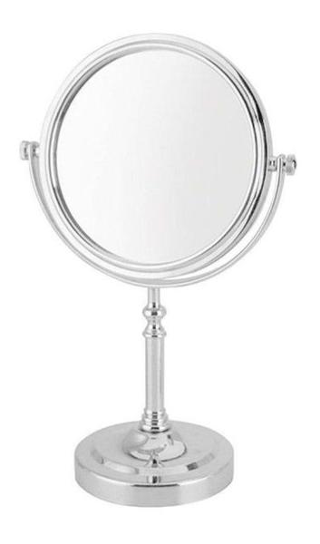 Espelho de Mesa Dupla Face Redondo com Pedestal Unyhome