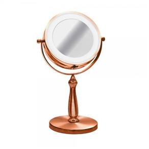 Espelho de Mesa Redondo Bronze com Luz LED 29CM