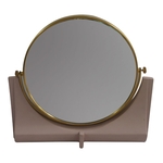 Espelho De Resina E Metal Dourado 25cm X 7cm X 24cm