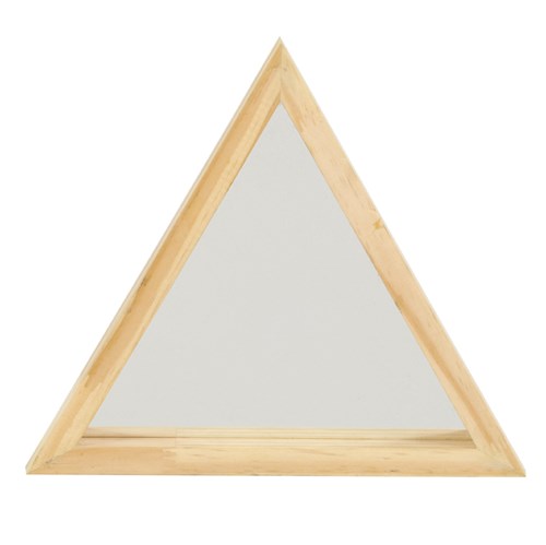 Tudo sobre 'Espelho Decorativo Folk Triângulo Natural 25cm'