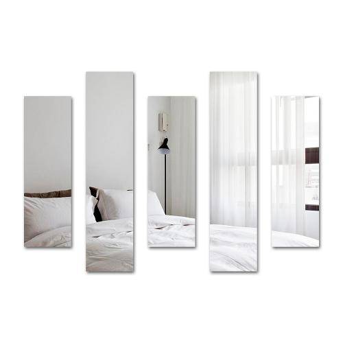 Espelho Decorativo Retangulos Verticais - 90 Cm X 68 Cm