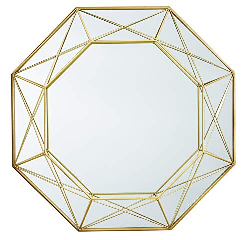 Espelho Dourado em Metal Mart Preto