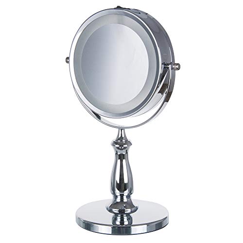 Espelho Iluminado Bancada Banheiro Maquiagem Closed Duplo 5x Jm905