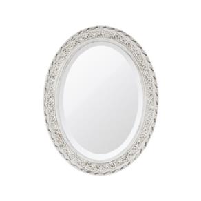 Espelho Oval Bisotê Branco Provençal - G