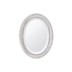 Espelho Oval Bisotê Branco Provençal - P