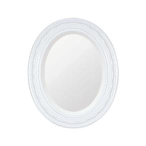 Espelho Oval Bisotê Branco Puro - M