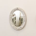 Espelho Oval Ornamental Classic 50cmx41cm Santa Luzia Branco Provençal