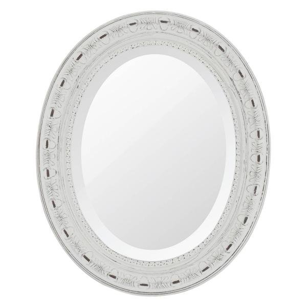 Espelho Oval Ornamental Classic Santa Luzia 50cmx41cm Branco Provençal
