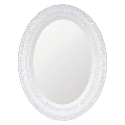 Espelho Oval Ornamental Classic Santa Luzia 85cmx66cm Branco