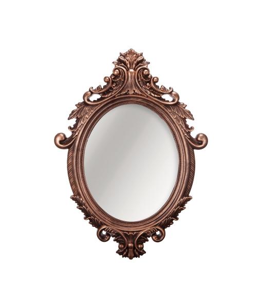 Espelho Oval Rococo Cobre 40x54Cm - Mart