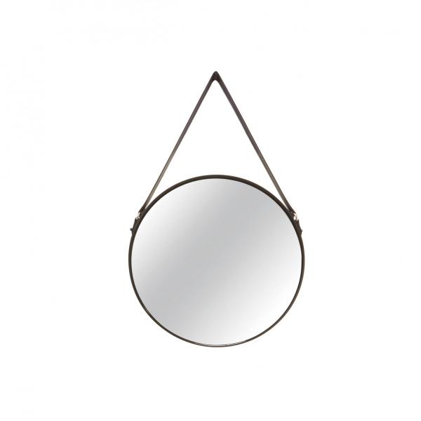 Espelho Redondo Decorativo Metal 57,5cmx36cm Mart Collection Preto