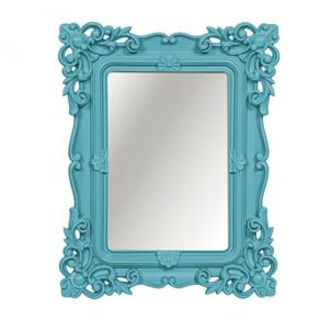 Espelho Retangular de Mesa Arabesco Mart Collection 21,5cmx16,5cm - Caixa com 6 Unidade - Azul