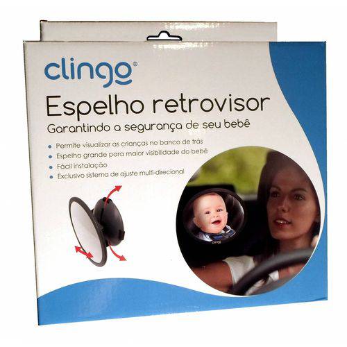 Espelho Retrovisor Redondo para Bebê - Clingo