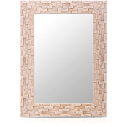 Espelho Simples Tradicional (40x60cm) Madeira Reflorestada - Tropical Artes
