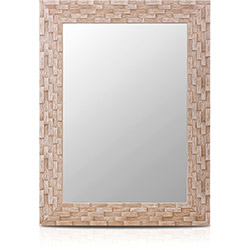 Espelho Simples Tradicional (50x70cm) Madeira Reflorestada - Tropical Artes