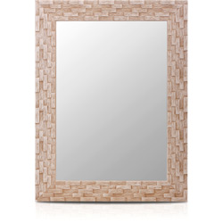 Espelho Simples Tradicional (50x70cm) Madeira Reflorestada - Tropical Artes
