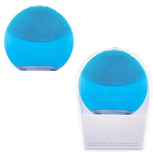 Tudo sobre 'Esponja Massageadora para Limpeza Eletrica e Massageador Aparelho Escova de Limpeza Facial - Azul'